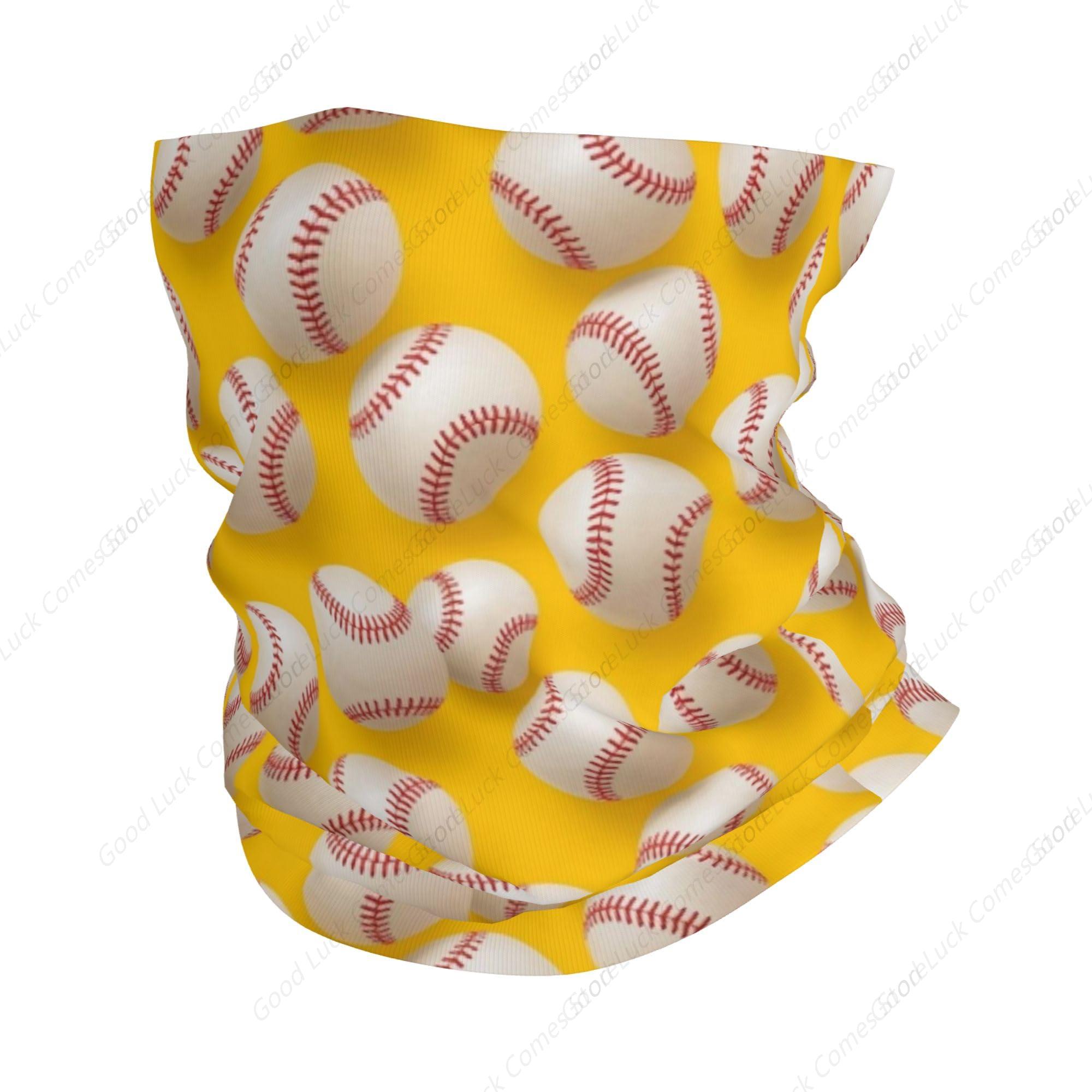 Balaclava Face Mask - Yellow Softball Neck Gaiter Face Mask