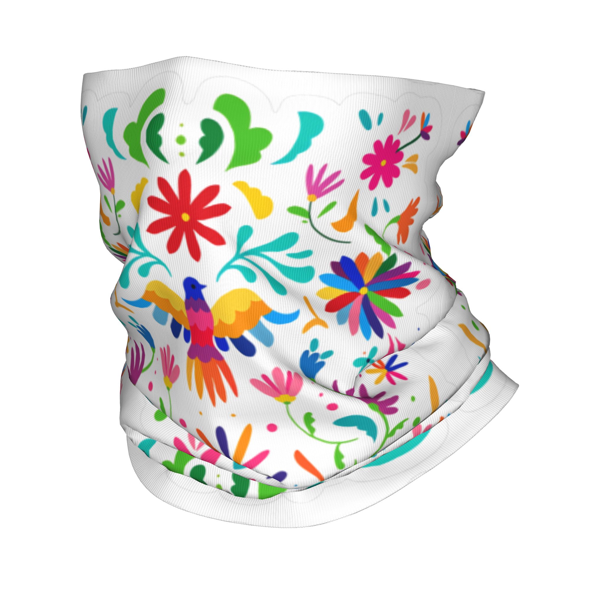 Balaclava Face Mask - Mexican Floral Flower Textile Balaclava Hiking