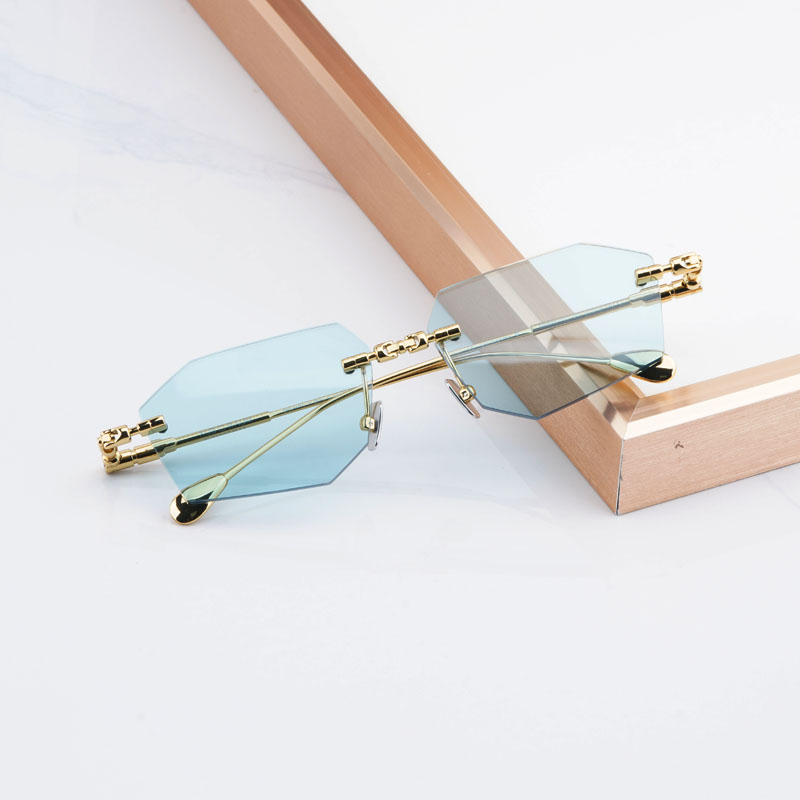 Street Fashion Germany - Maske H63 Alloy Designer Rimless Sunglasses