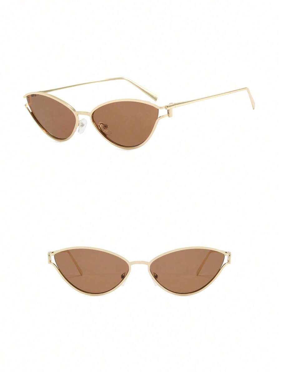 Cat Eye Hollow Frame Metal Fas - Fashion Street Cat ulasan dan harga