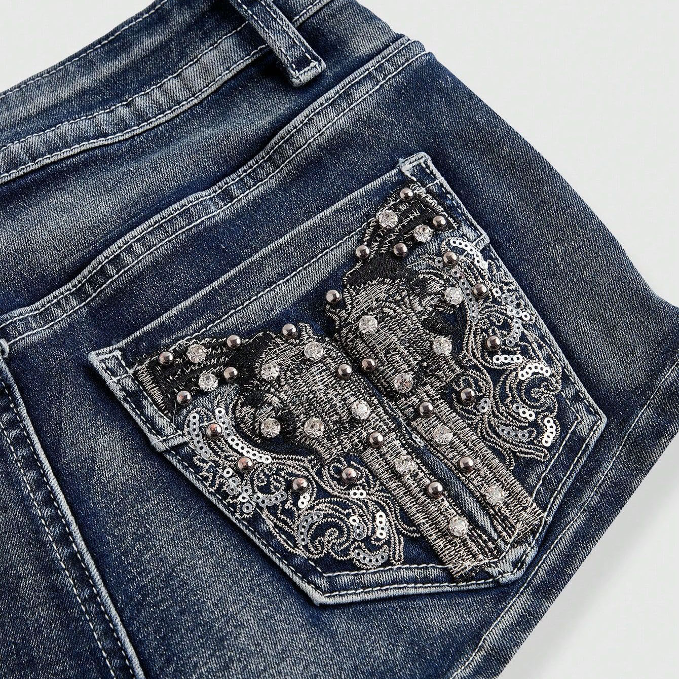 Summer Rhinestone Embroidered  - Street Fashion Hot ulasan dan harga