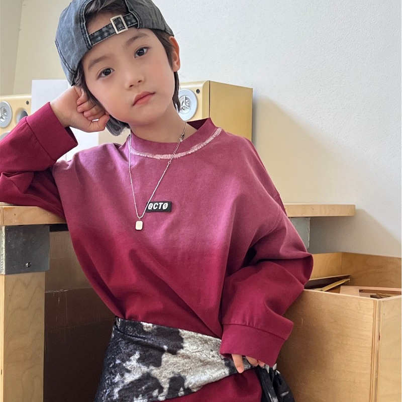 Boys Girls T-shirts 2025 Autum - Street Fashion Korean Girl ulasan dan harga