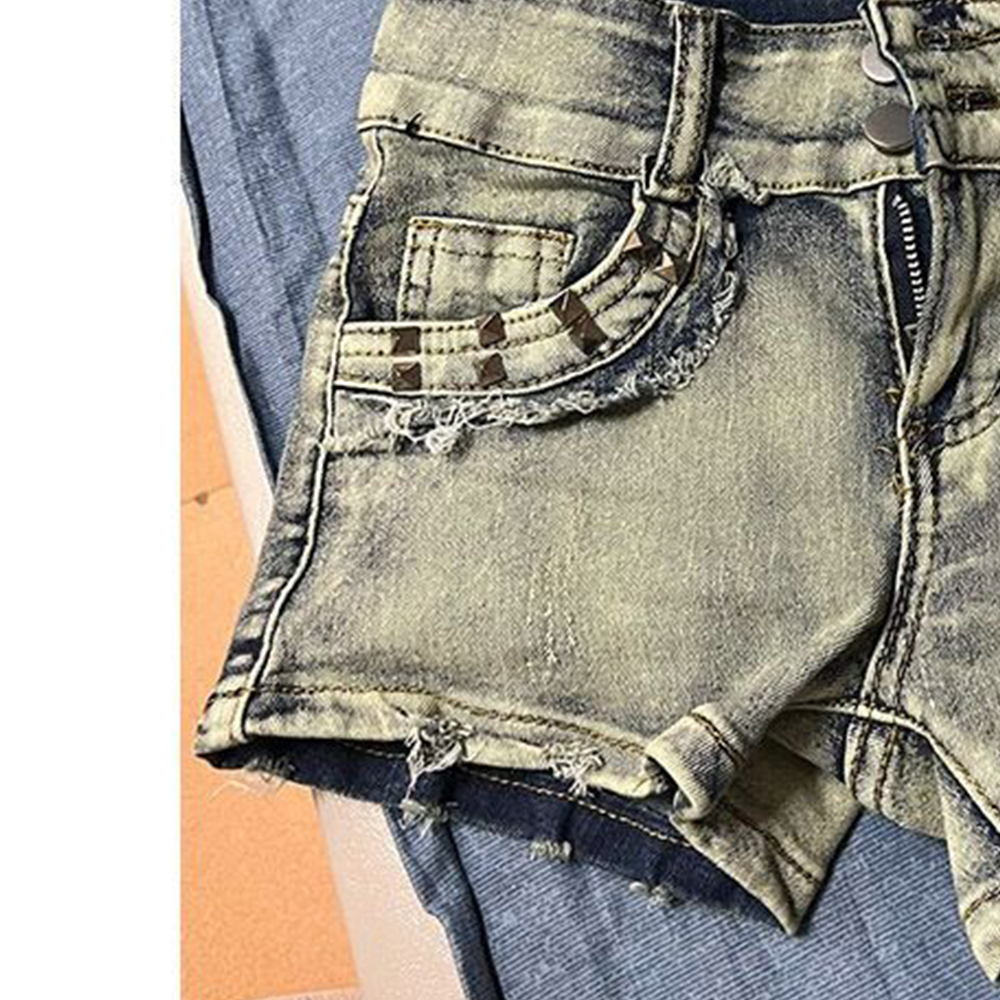 Retroy2K American Rivet Shorts - Street Fashion Hot ulasan dan harga