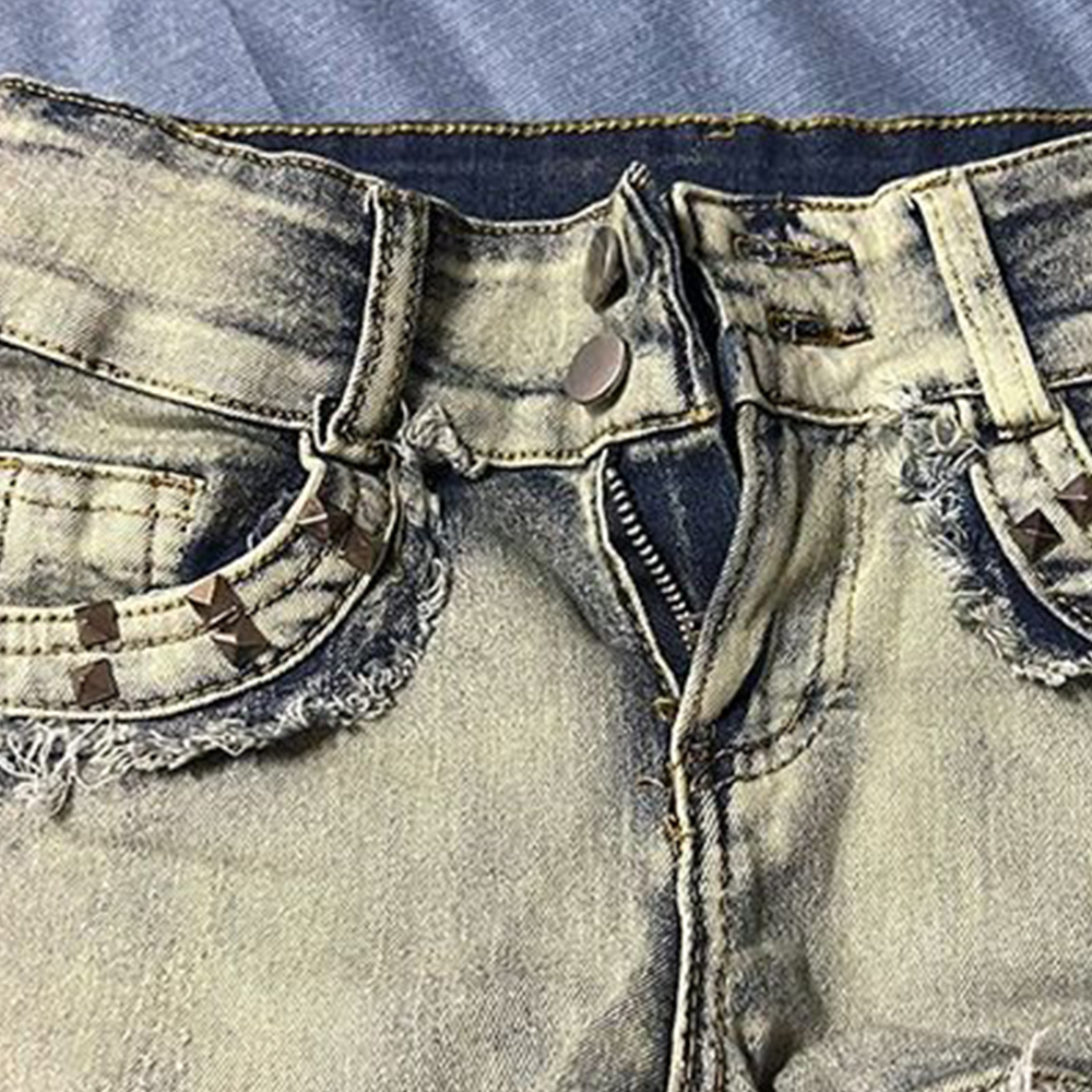 Retroy2K American Rivet Shorts - Street Fashion Hot ulasan dan harga