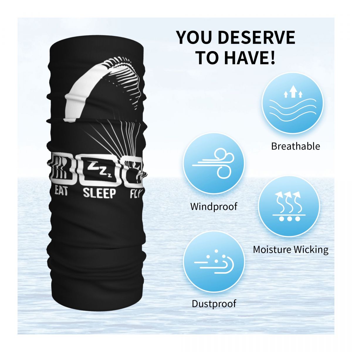 Eat Sleep Fly Paraglider Banda - Balaclava Face Mask ulasan dan harga