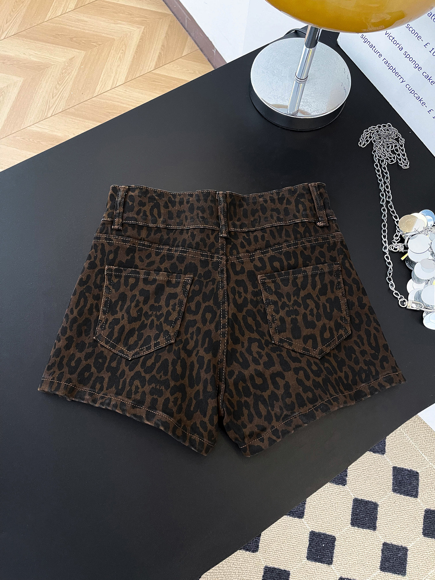American Retro Leopard Print D - Street Fashion Hot ulasan dan harga