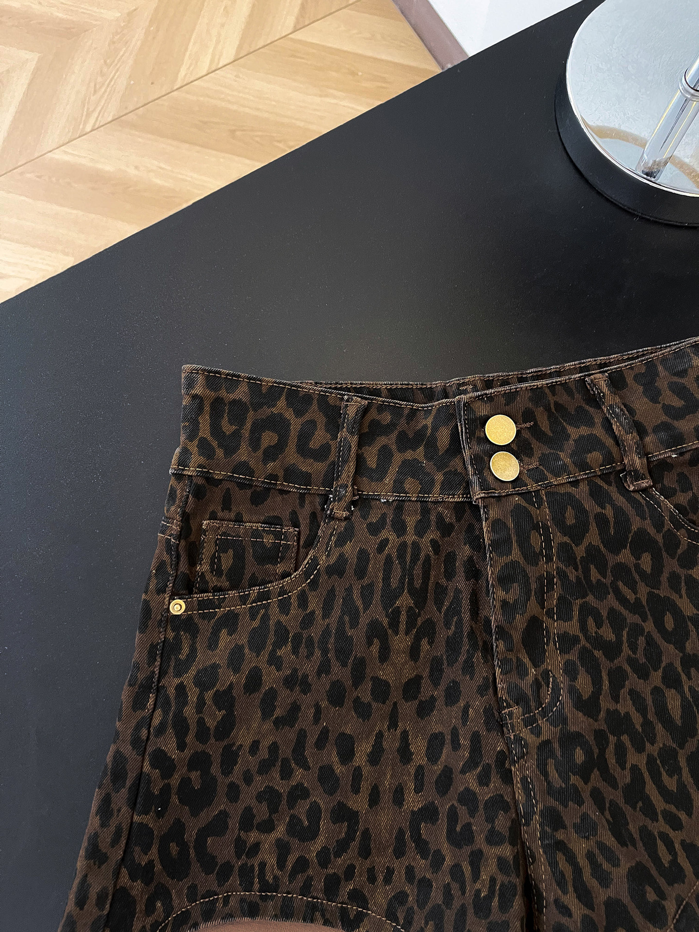 American Retro Leopard Print D - Street Fashion Hot ulasan dan harga