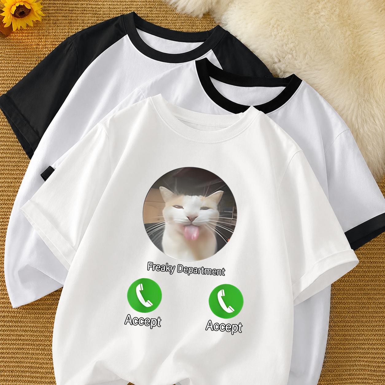 Cat Meme T-Shirt for Boy Girl  - Fashion Street Cat ulasan dan harga