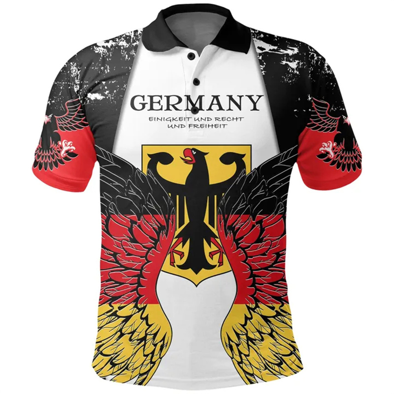 German Coat Of Arms Polo Shirt - Street Fashion Germany ulasan dan harga