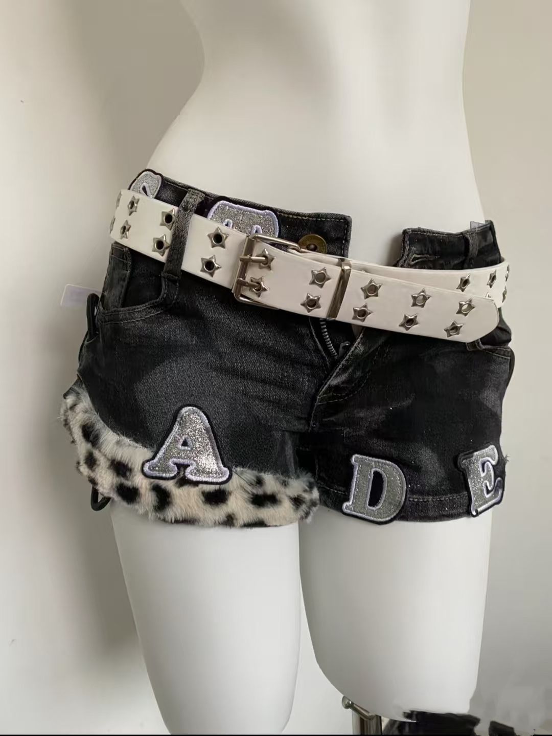 Y2k Embroidered Patch Denim Sh - Street Fashion Hot ulasan dan harga