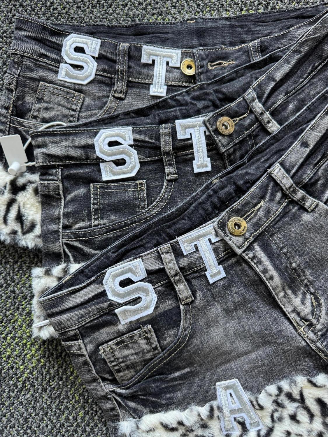 Y2k Embroidered Patch Denim Sh - Street Fashion Hot ulasan dan harga