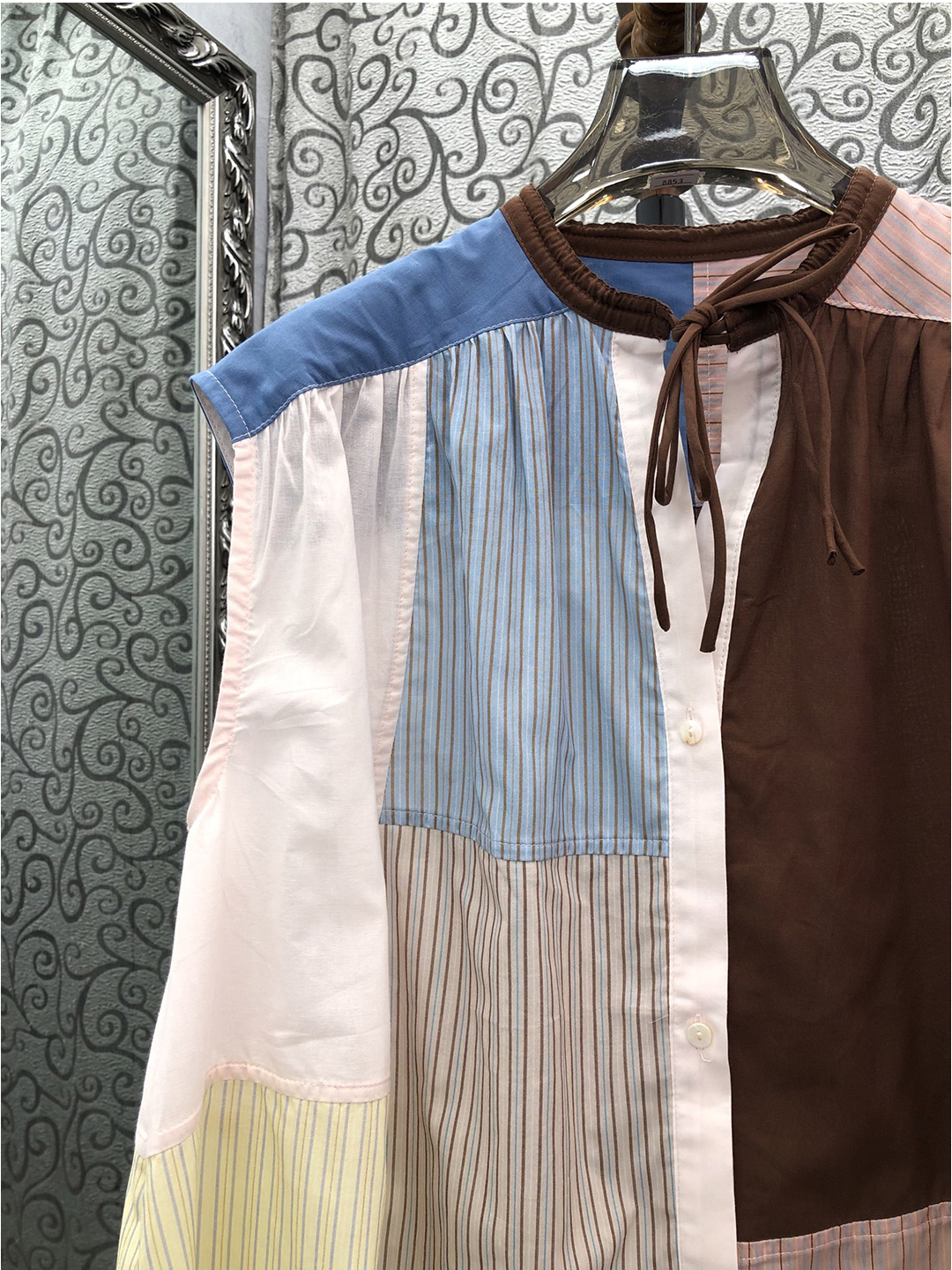 Loose Striped Color Block Slee - Street Fashion Milan ulasan dan harga