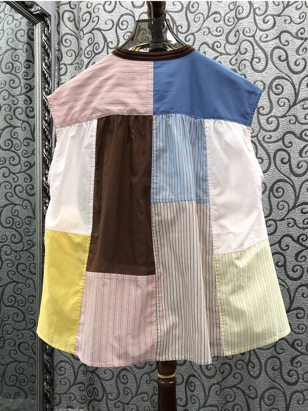 Loose Striped Color Block Slee - Street Fashion Milan ulasan dan harga