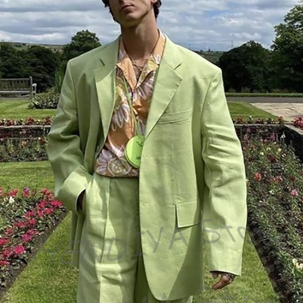 2026 Fashion Linen Men Suit Ha - Street Fashion Outfit For Men ulasan dan harga
