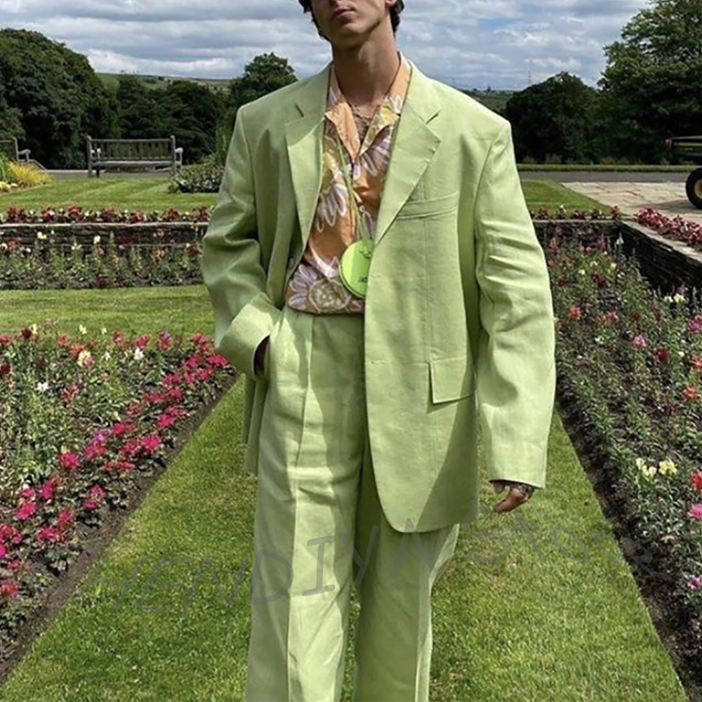 2026 Fashion Linen Men Suit Ha - Street Fashion Outfit For Men ulasan dan harga