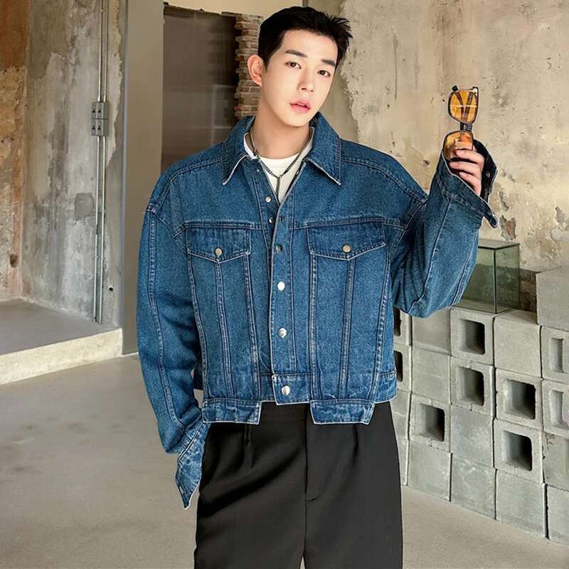 LUZHEN Personality Denim Short - Street Fashion Men 2025 ulasan dan harga