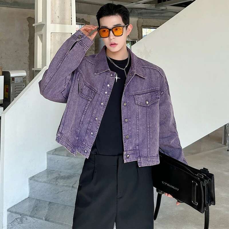 LUZHEN Personality Denim Short - Street Fashion Men 2025 ulasan dan harga