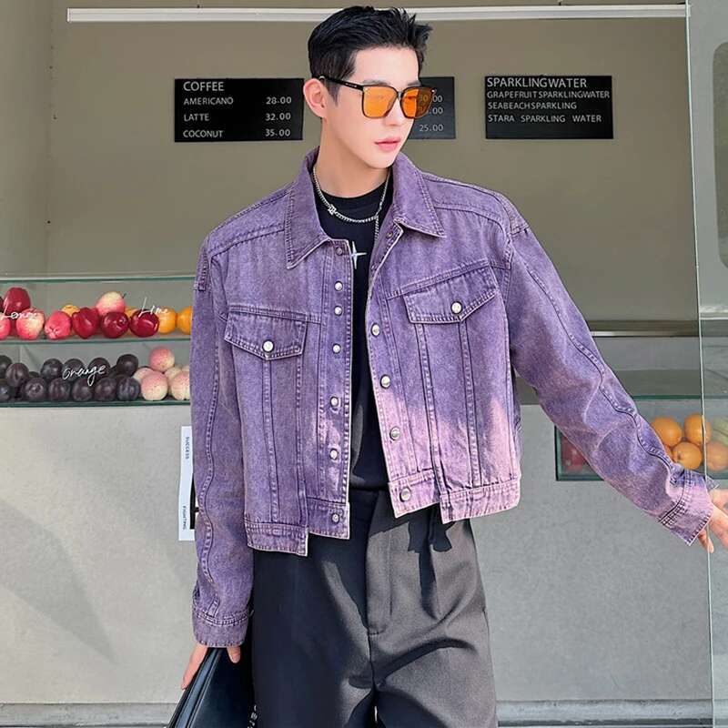 LUZHEN Personality Denim Short - Street Fashion Men 2025 ulasan dan harga