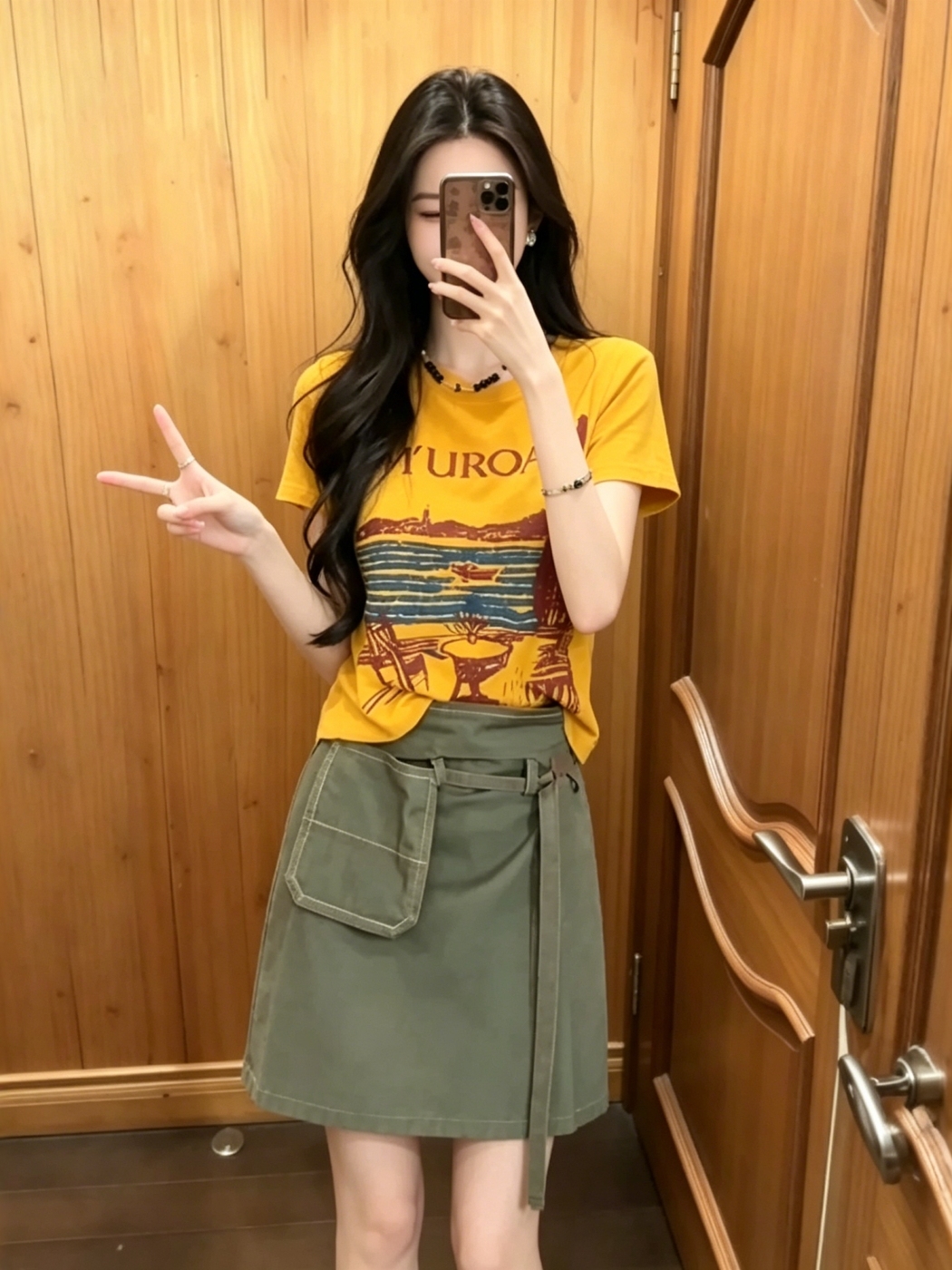 Retro Spicy Girl Print round N - Street Fashion Korean Girl ulasan dan harga