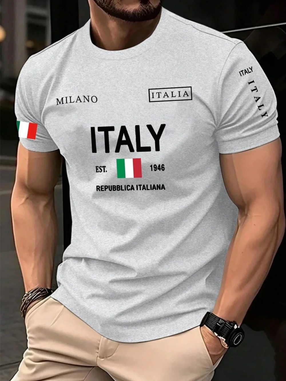 European and American men's su - Street Fashion Milan ulasan dan harga