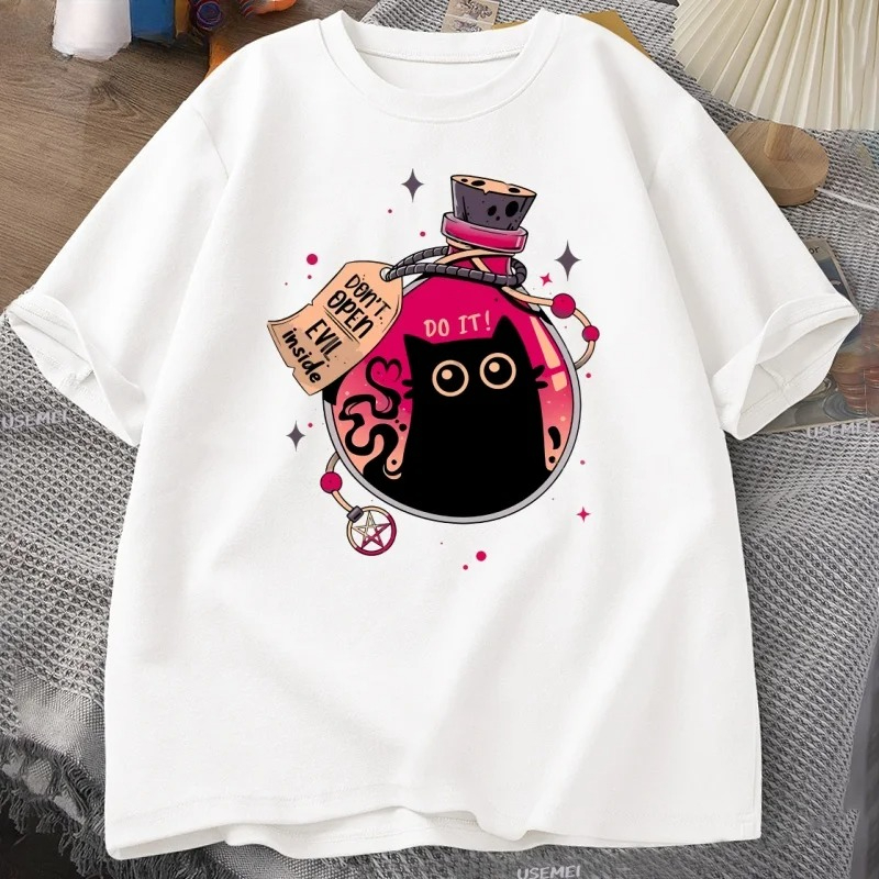 Evil Black Cat in The Bottle T - Fashion Street Cat ulasan dan harga