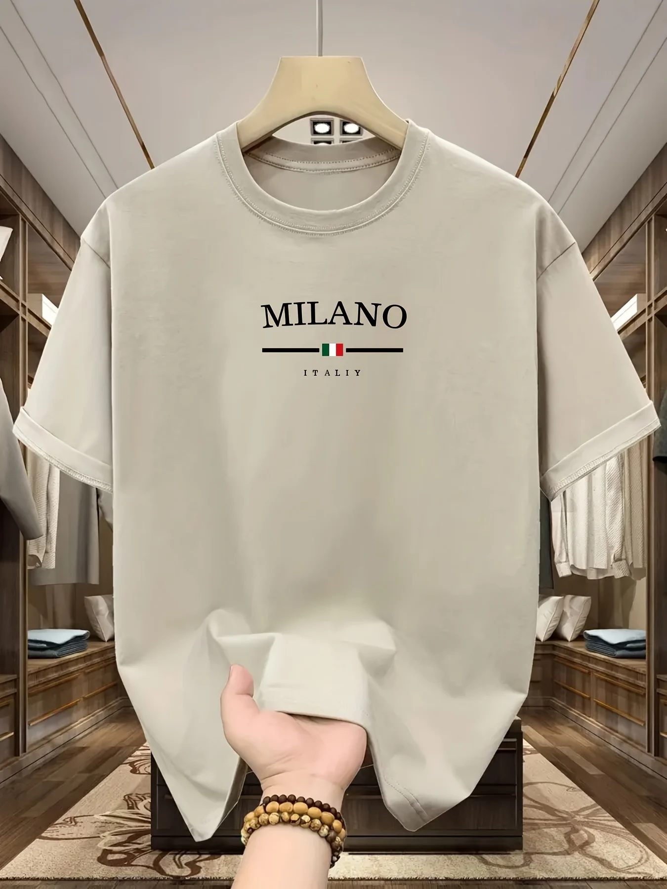Men's 100% pure cotton fashion - Street Fashion Milan ulasan dan harga