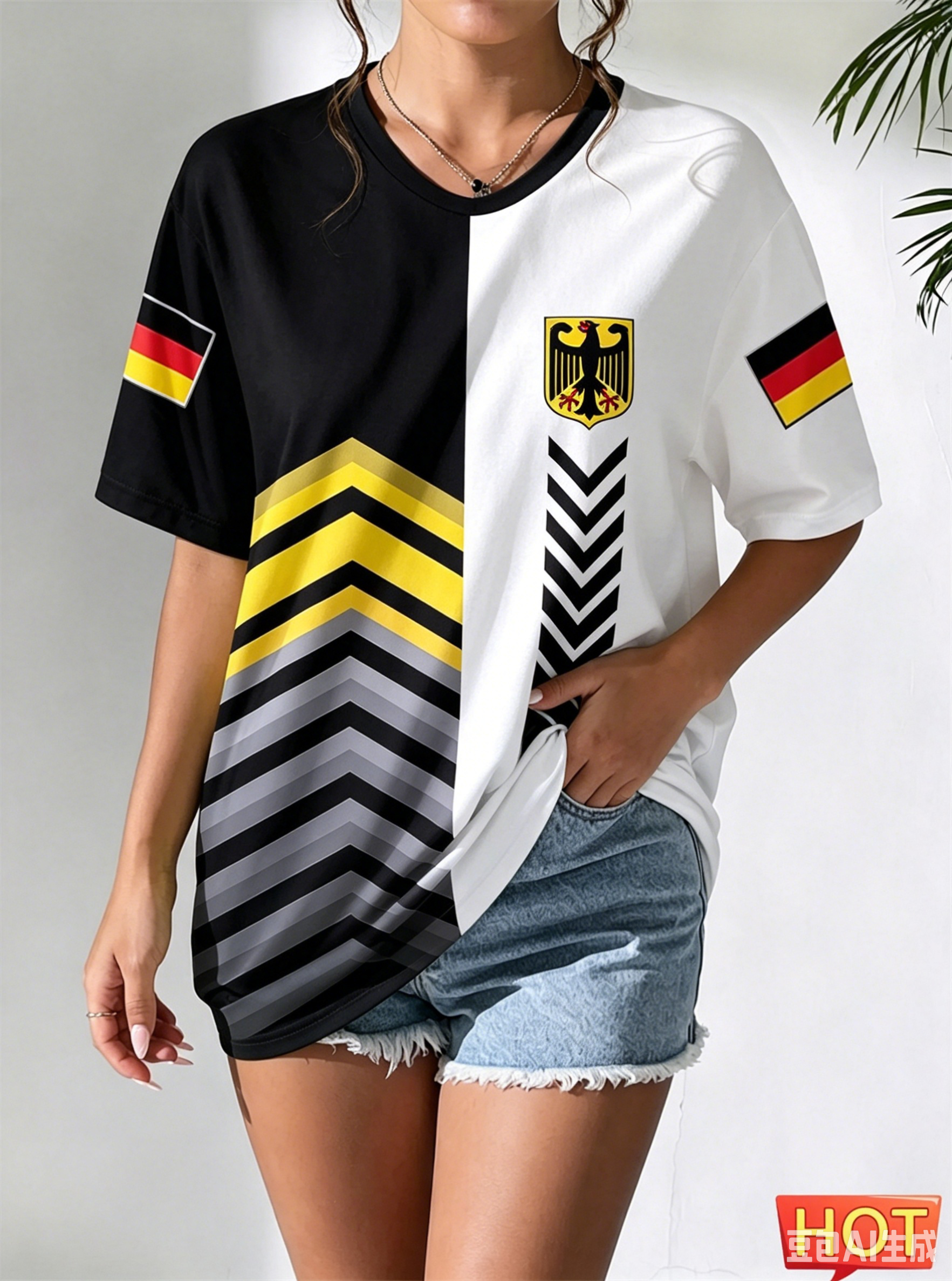 Germany National Flag Print Wo - Street Fashion Germany ulasan dan harga