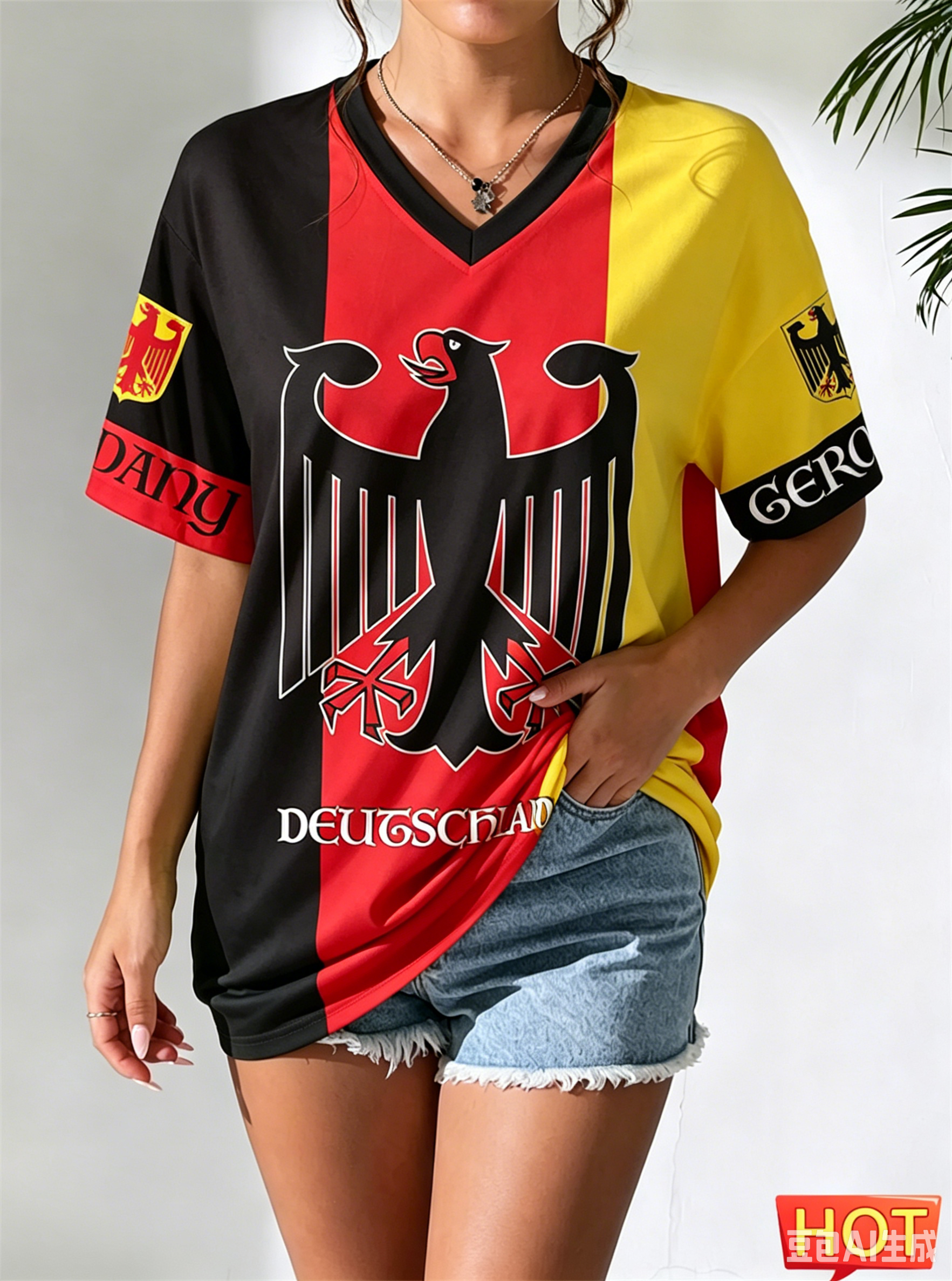Germany National Flag Print Wo - Street Fashion Germany ulasan dan harga