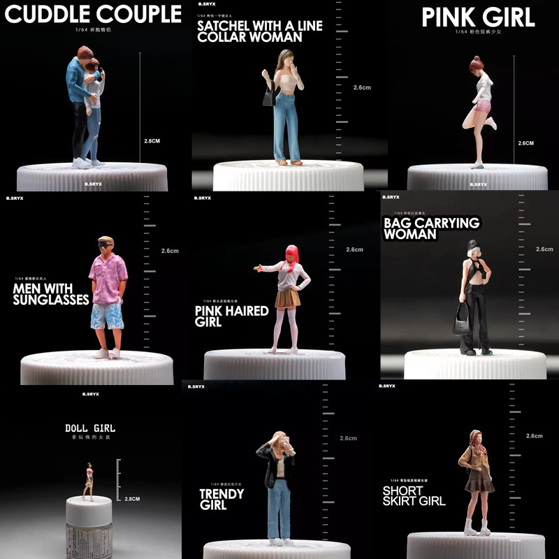 1:64 Model Miniature DIY Scene - Street Fashion Photographers ulasan dan harga