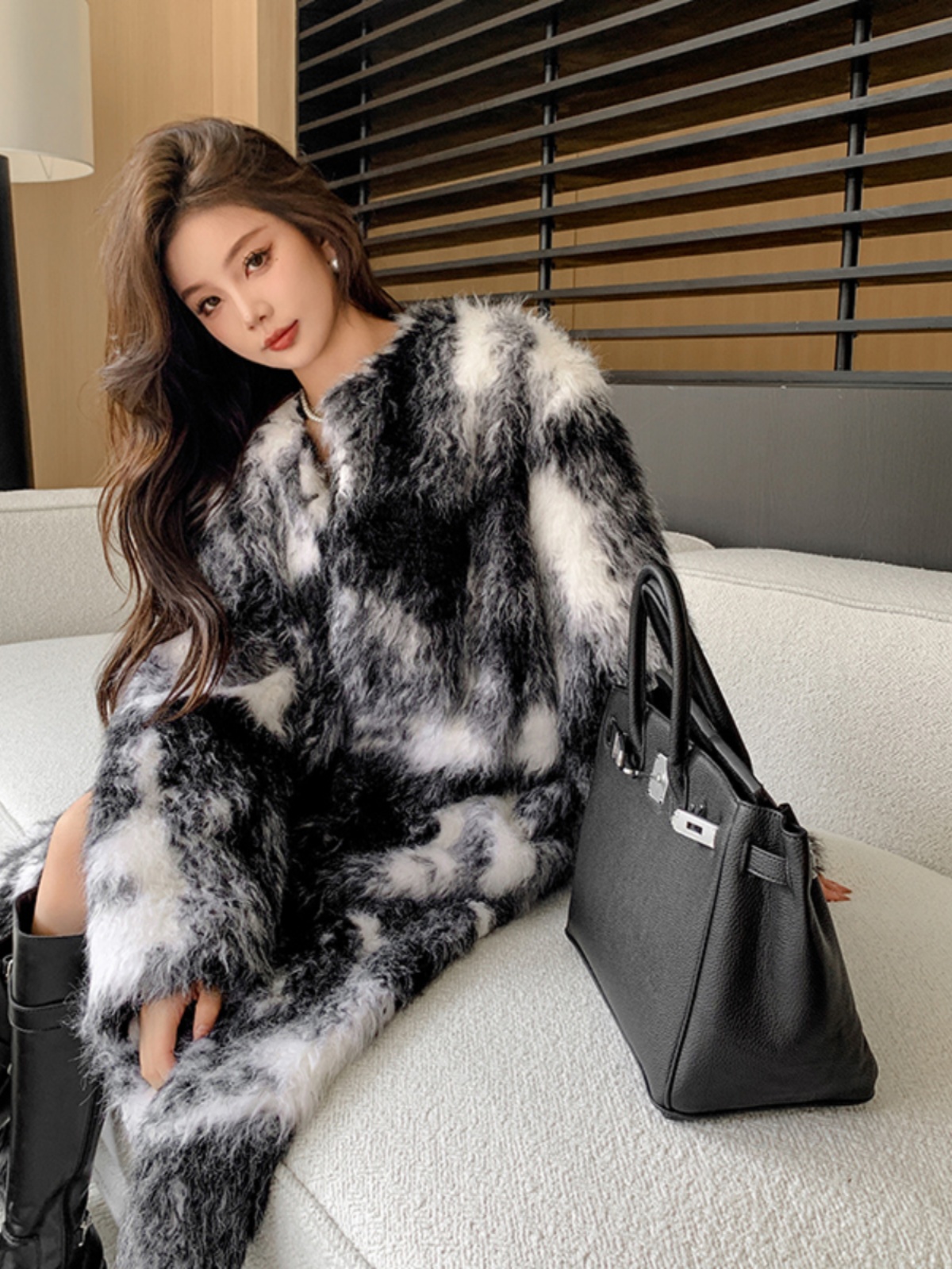 Korean Style Long Sheepskin Co - Street Fashion Korean Girl ulasan dan harga