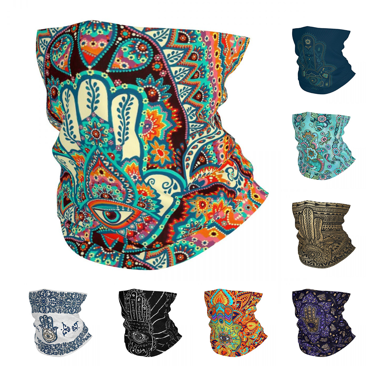 Hamsa Hand Bohemian Bandana Ne - Balaclava Face Mask ulasan dan harga