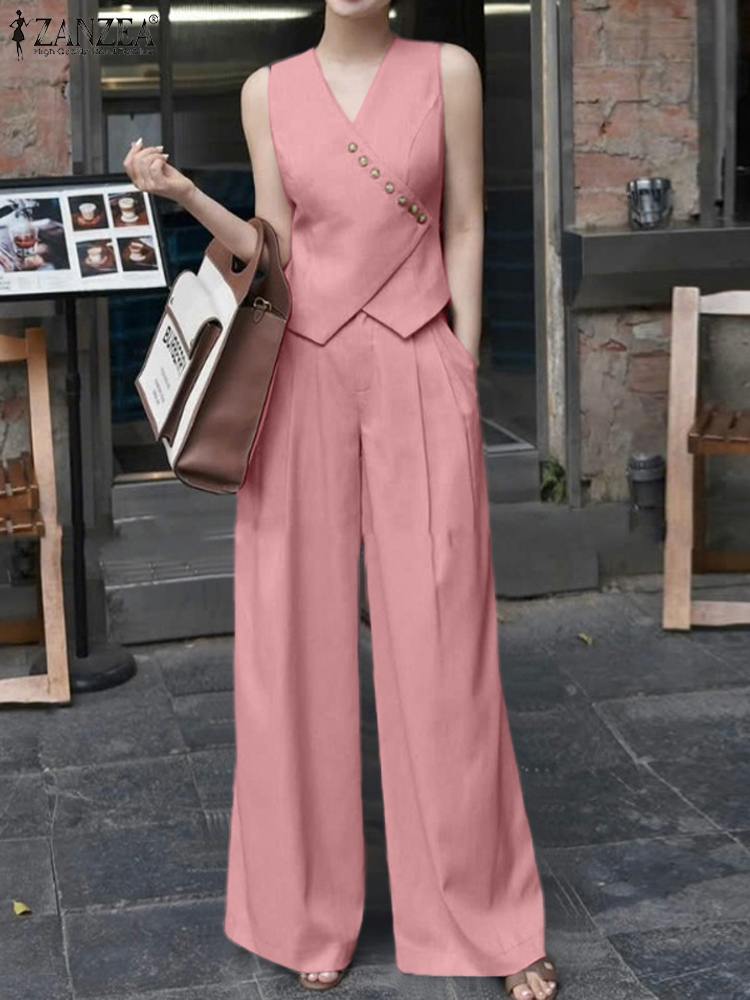 ZANZEA Women Pant Sets Irregul - Street Fashion Jersey ulasan dan harga