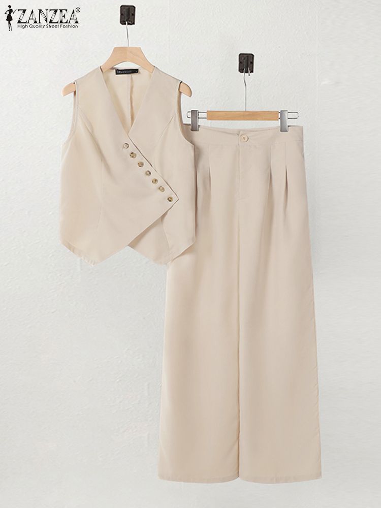 ZANZEA Women Pant Sets Irregul - Street Fashion Jersey ulasan dan harga
