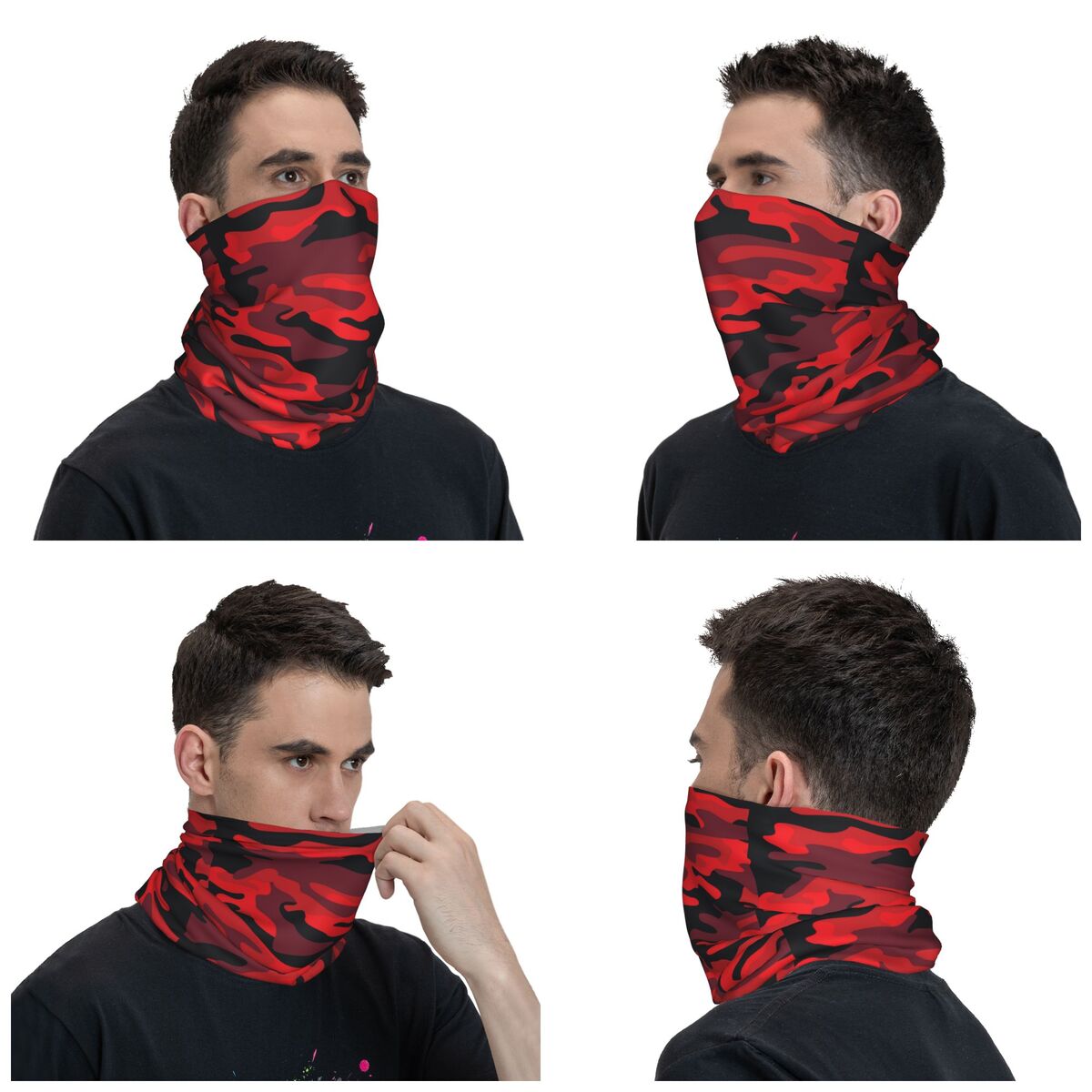 Militaryy Red Camouflage Banda - Balaclava Face Mask ulasan dan harga