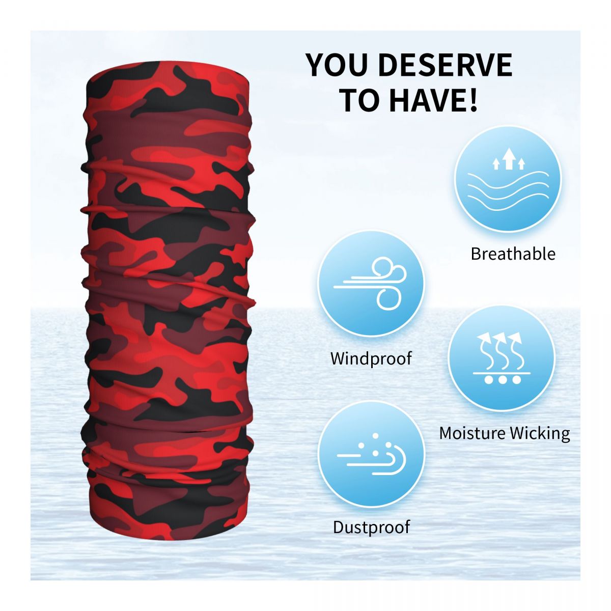 Militaryy Red Camouflage Banda - Balaclava Face Mask ulasan dan harga
